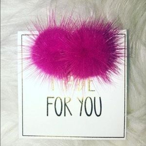 Hot Pink Mink Earrings
